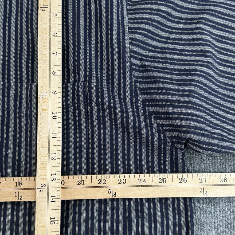 Vintage Northwest Territory Button Down Shirt Mens XL Black Stripe Long Sleeve
